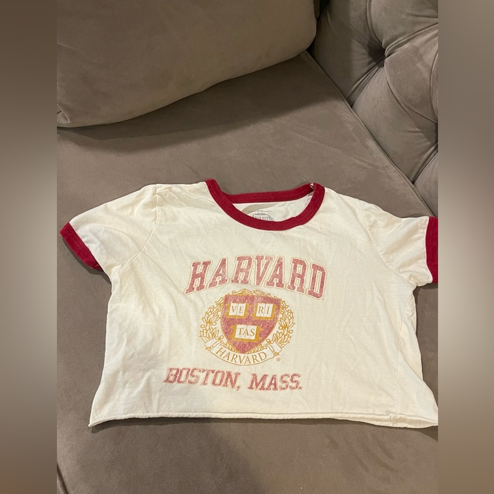 Forever 21 White and Red Short Sleeve Tees